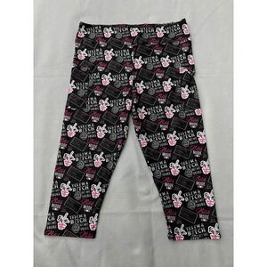 Adult Humor Snarky Capri Leggings Black Pink Graphic Print with Pockets TC